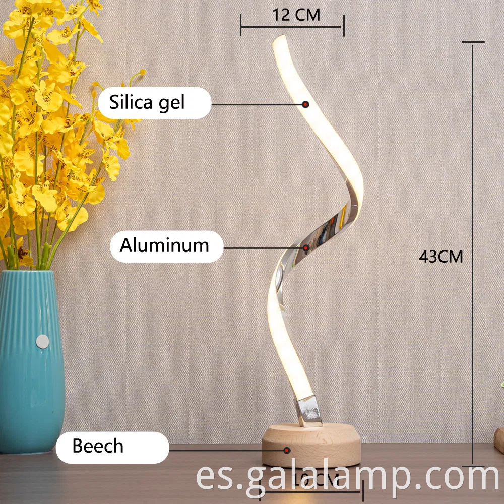 Lámpara de mesa de cabecilla de luz de color LED de color marido RGB